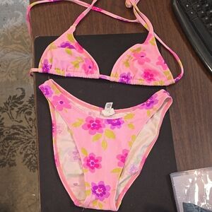 .MAC Cosmetics Pink and Purple Bikini Set